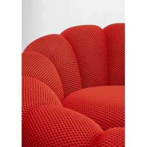 Best KARE Design Swivel Armchair Peppo Bloom Red