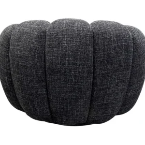 Clearance KARE Design Swivel Armchair Peppo Bloom Melange Black
