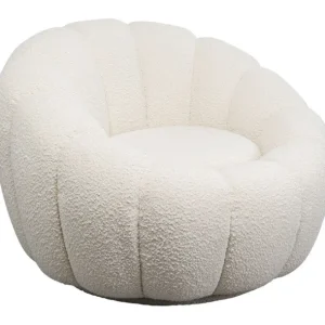 Online KARE Design Swivel Armchair Peppo Bloom White