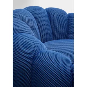 Clearance KARE Design Swivel Armchair Peppo Bloom Blue