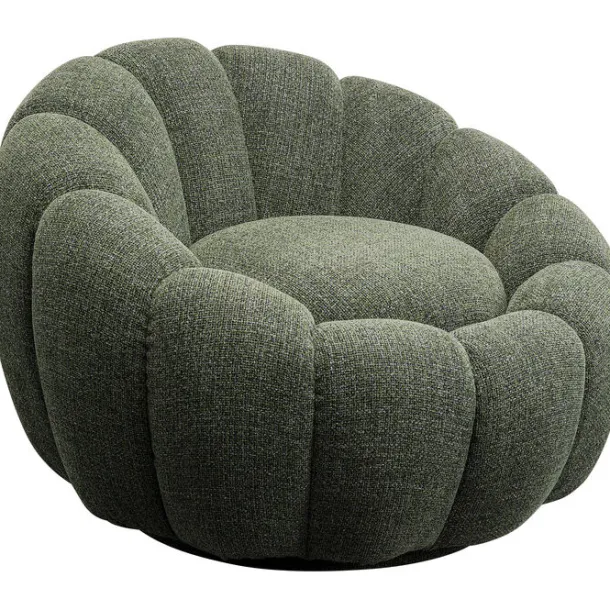 swivel_armchair_peppo_blo_4.webp Best KARE Design Swivel Armchair Peppo Bloom Melange Green