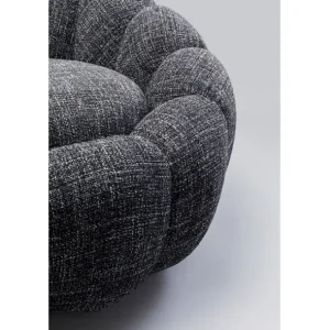 Clearance KARE Design Swivel Armchair Peppo Bloom Melange Black