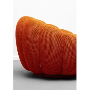 Clearance KARE Design Swivel Armchair Peppo Bloom Orange