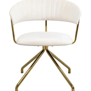 New KARE Design Swivel Chair Belle Velvet Cream