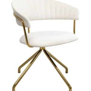New KARE Design Swivel Chair Belle Velvet Cream