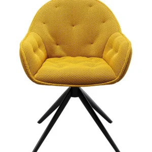 Discount KARE Design Swivel Chair Carlito Mesh Yellow