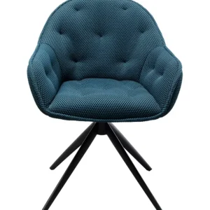 Best KARE Design Swivel Chair Carlito Mesh Bluegreen