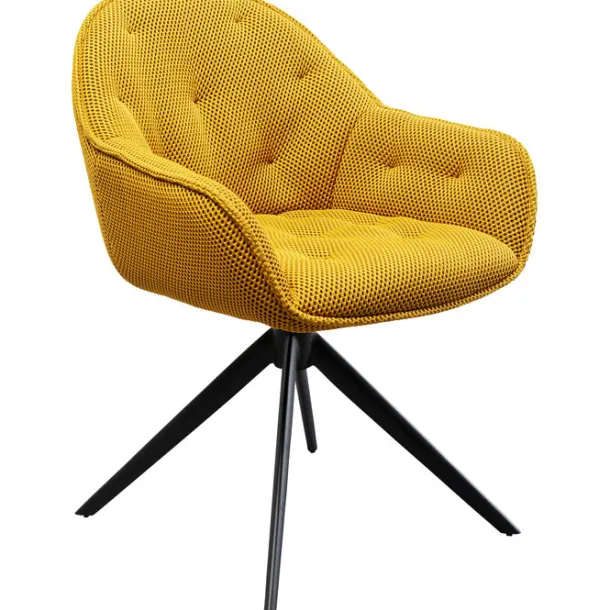 swivel_chair_carlito_mesh_1-2.webp Discount KARE Design Swivel Chair Carlito Mesh Yellow