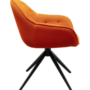New KARE Design Swivel Chair Carlito Mesh Orange