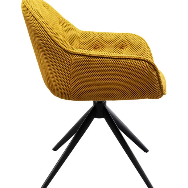 swivel_chair_carlito_mesh_3-2.webp Discount KARE Design Swivel Chair Carlito Mesh Yellow
