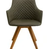 New KARE Design Swivel Chair Coco Wood Green