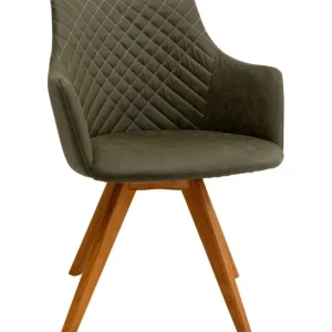 New KARE Design Swivel Chair Coco Wood Green