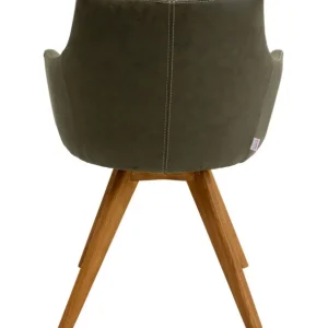 New KARE Design Swivel Chair Coco Wood Green