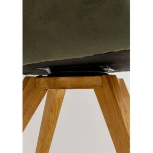 New KARE Design Swivel Chair Coco Wood Green