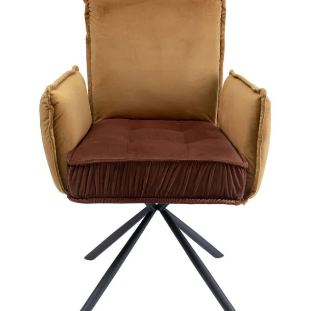 swivel_chair_with_armrest_0-3.webp Sale KARE Design Swivel Chair with Armrest Chelsea Brown