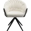 New KARE Design Swivel Chair with Armrest Knot Boucle