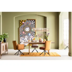 Sale KARE Design Swivel Chair with Armrest Chelsea Brown