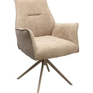 Hot KARE Design Swivel Chair with Armrest Liverpool Greige