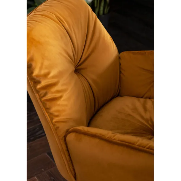 swivel_chair_with_armrest_2.webp Hot KARE Design Swivel Chair with Armrest Mila Yellow