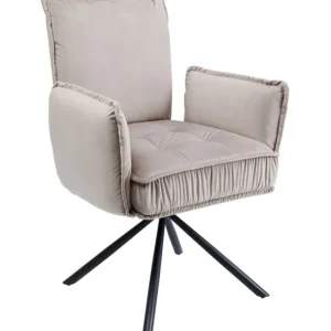 Hot KARE Design Swivel Chair with Armrest Chelsea Grey