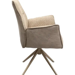 Hot KARE Design Swivel Chair with Armrest Liverpool Greige