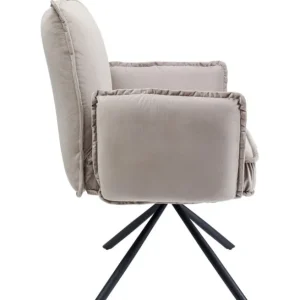 Hot KARE Design Swivel Chair with Armrest Chelsea Grey