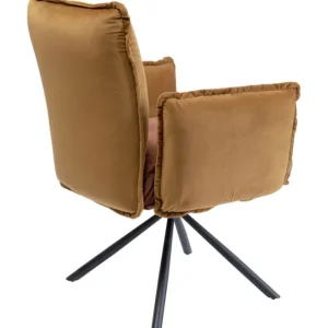 Sale KARE Design Swivel Chair with Armrest Chelsea Brown