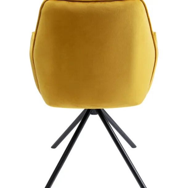 swivel_chair_with_armrest_5.webp Hot KARE Design Swivel Chair with Armrest Mila Yellow