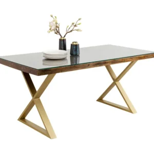 Online KARE Design Table Conley Cross Brass 180x90cm