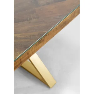Online KARE Design Table Conley Cross Brass 180x90cm