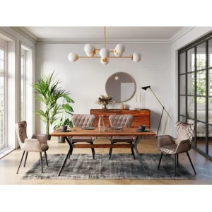 Clearance KARE Design Table Downtown Walnut 180x90cm