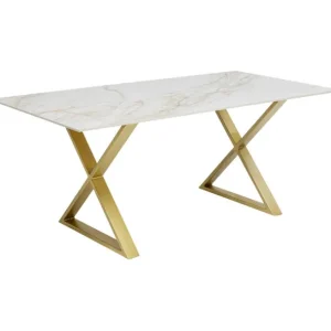 Best KARE Design Table Eternity Cross Brass 180x90cm