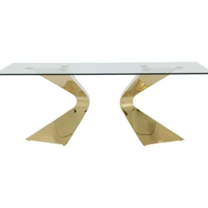 Clearance KARE Design Table Gloria Gold 200x100cm