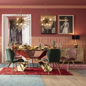 Clearance KARE Design Table Gloria Gold 200x100cm