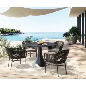 Clearance KARE Design Table Grande Possibilita Black Ø110cm