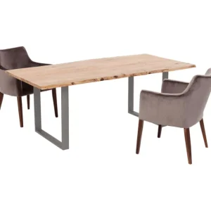 Clearance KARE Design Table Harmony Crude Steel 160x80