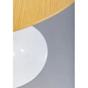 Clearance KARE Design Table Invitation Set Oak White Ø90cm