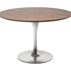 Sale KARE Design Table Invitation Set Walnut Zinc Ø120cm