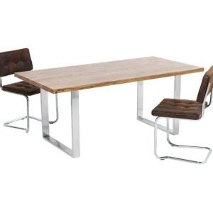 Fashion KARE Design Table Jackie Oak Chrome 160x80