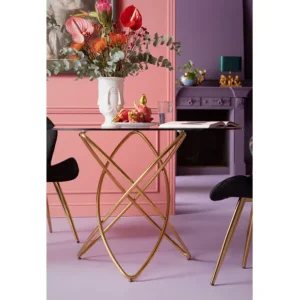 Online KARE Design Table Molekular Gold Ø120cm