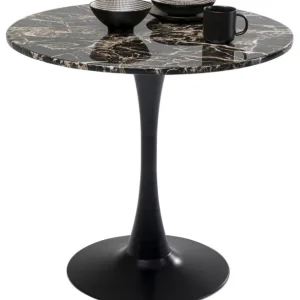 Fashion KARE Design Table Schickeria Marble Black Ø80cm