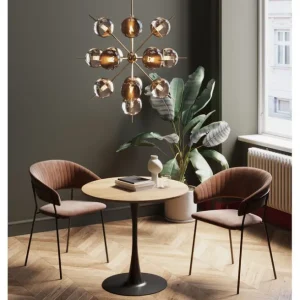 Fashion KARE Design Table Schickeria Oak Black Ø80cm