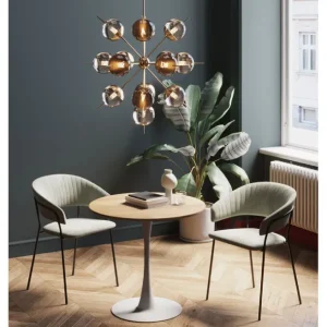 Outlet KARE Design Table Schickeria Oak White Ø80cm