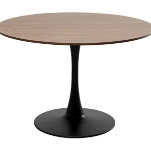Discount KARE Design Table Schickeria Walnut Black Ø110cm
