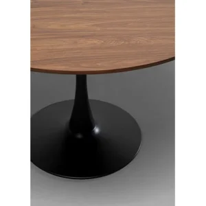 Discount KARE Design Table Schickeria Walnut Black Ø110cm