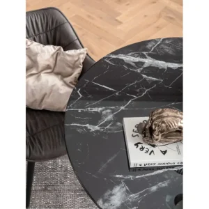 New KARE Design Table Solo Marble Black Ø110