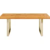 Outlet KARE Design Table Symphony Oak Brass 200x100
