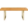 Hot KARE Design Table Symphony Oak Brass 180x90