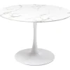 Clearance KARE Design Table Veneto Marble White Ø110cm