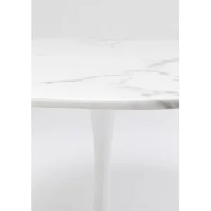 Clearance KARE Design Table Veneto Marble White Ø110cm